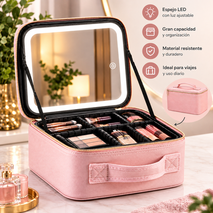 Organizador de Maquillaje con Espejo LED BeautyCasse™