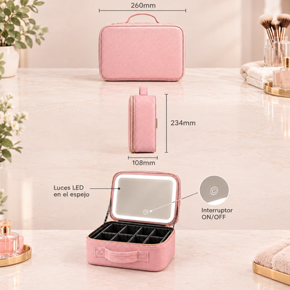 Organizador de Maquillaje con Espejo LED BeautyCasse™